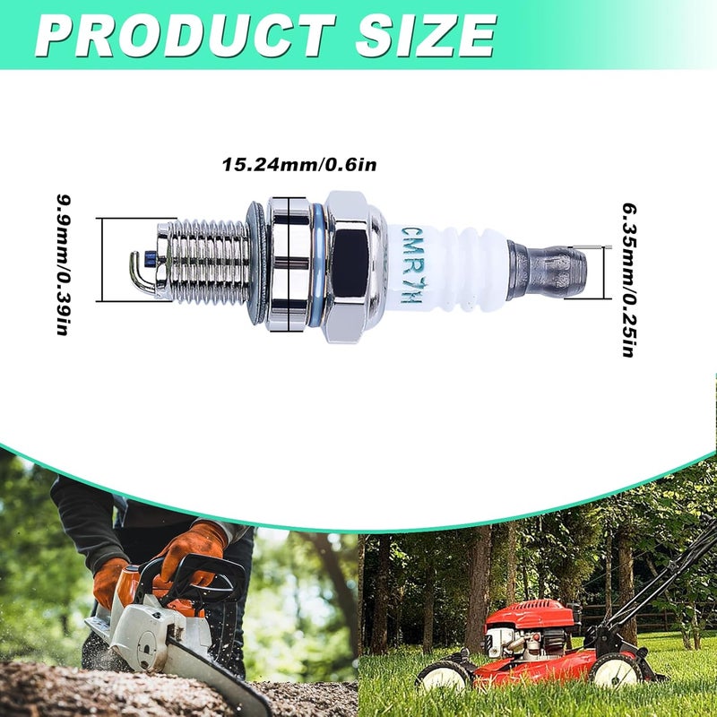 Adefol CMR7H Spark Plugs Replacement for Shindaiwa 3699-91867 Red Max 369991867, 506615101, 544260901,1 Pack Spark plug for Husqvarna 581362301 Stihl Redmax Blowers Brushcutters Trimmers Chain Saws - Image 4